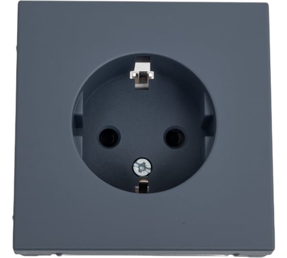 Изображение товара Розетка Systeme Electric ArtGallery Грифель с заземлением со шторками, 16А, механизм GAL000745