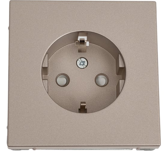Изображение товара Розетка Systeme Electric ArtGallery Шампань с заземлением со шторками, 16А, механизм GAL000545