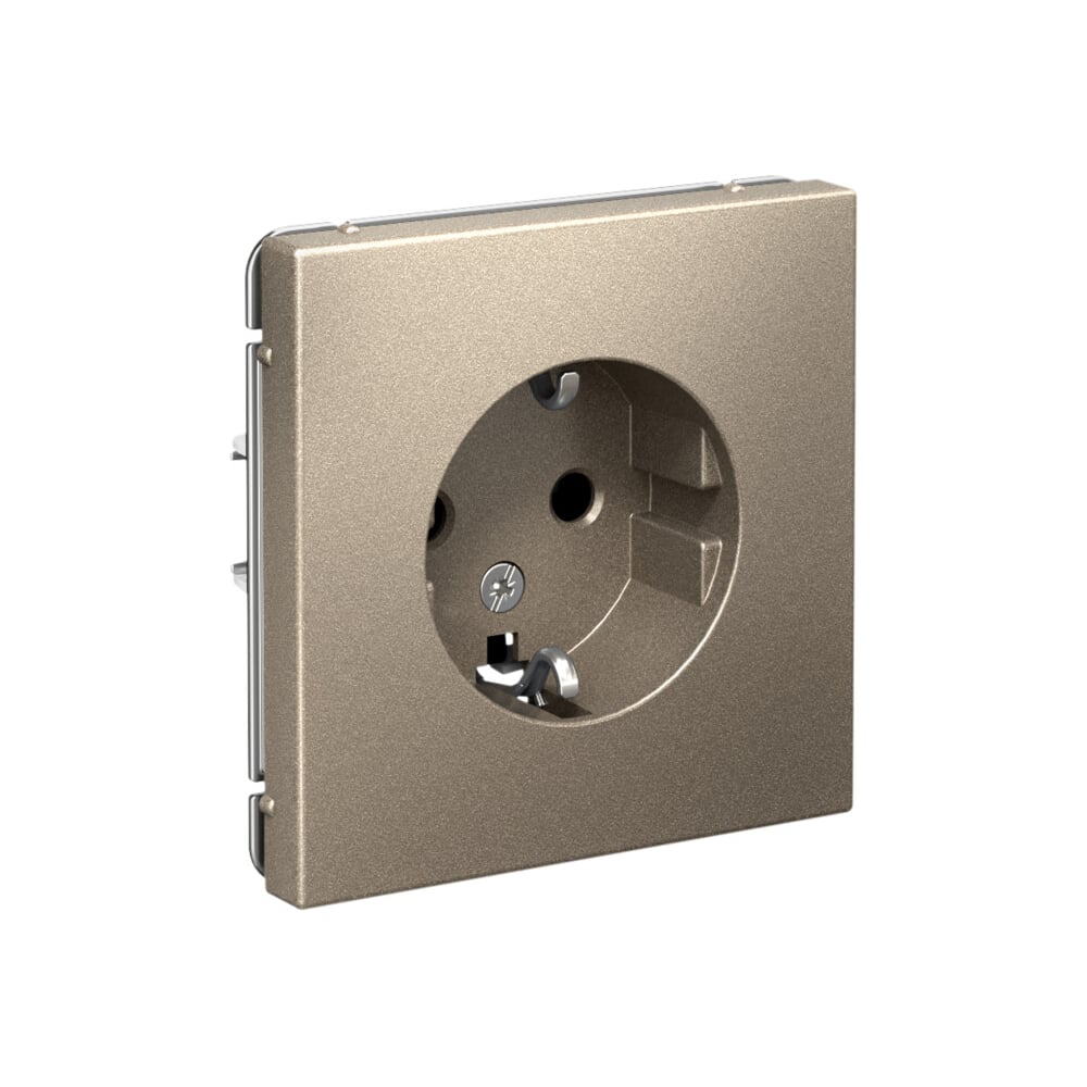 Изображение товара Розетка Systeme Electric с заземлением ArtGallery 16А механизм Шампань GAL000543