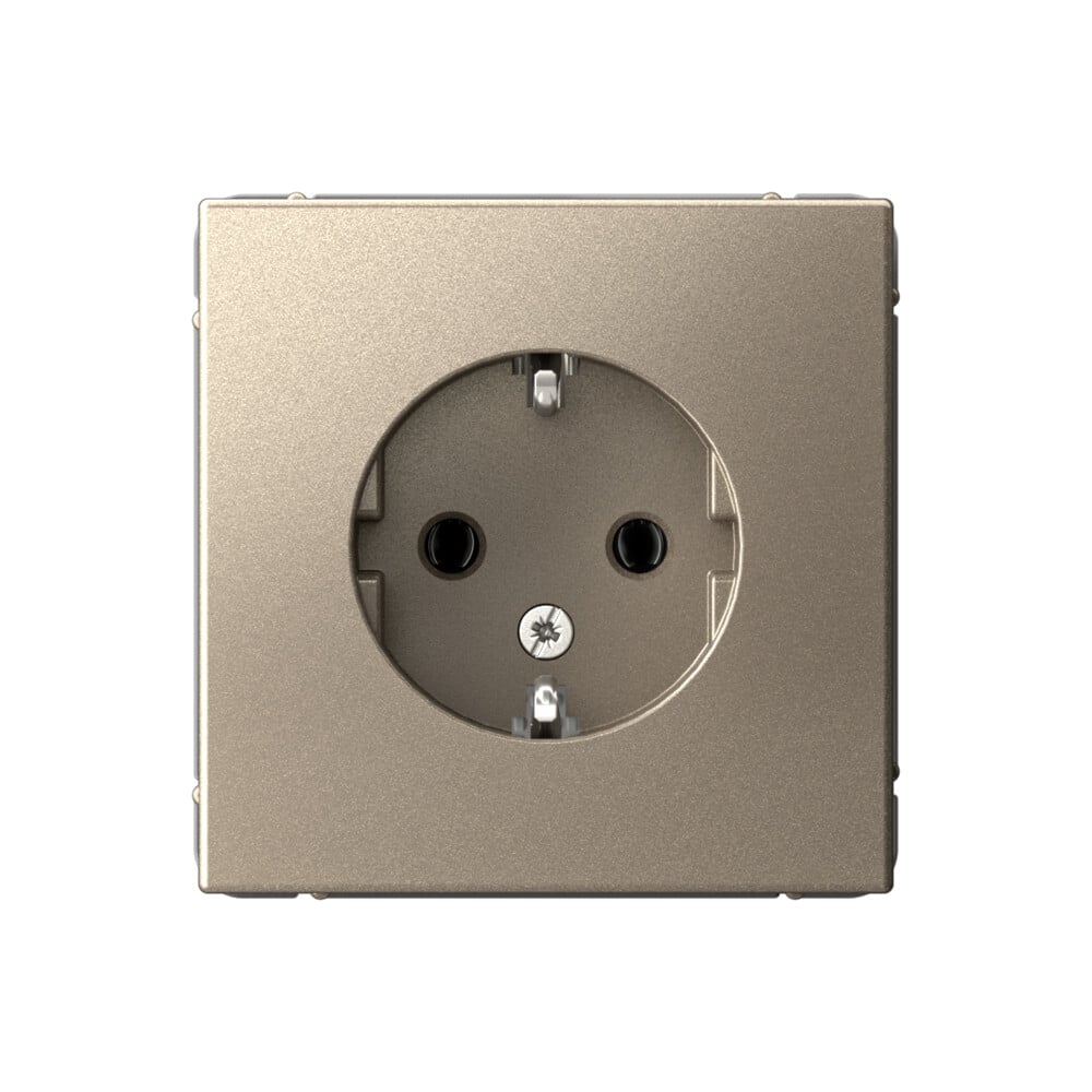 Изображение товара Розетка Systeme Electric с заземлением ArtGallery 16А механизм Шампань GAL000543