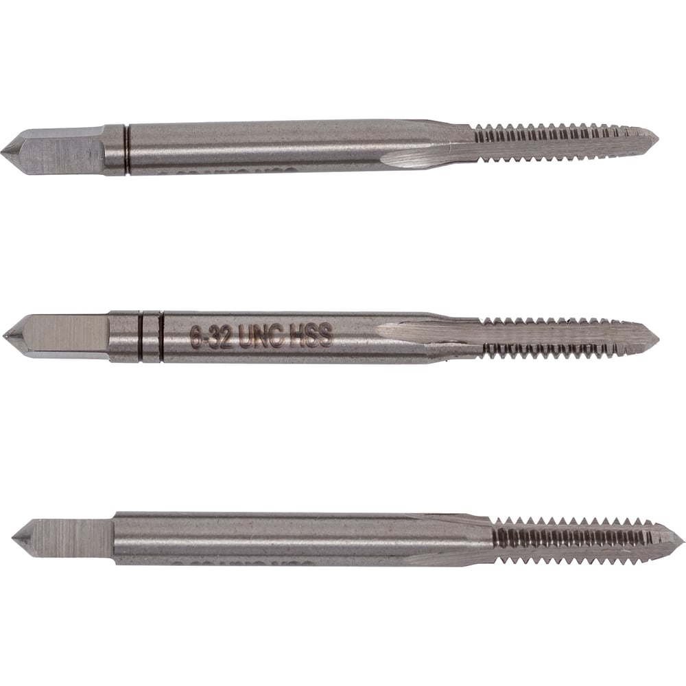 Изображение товара Комплект ручных метчиков Debever UNC 6-32 HSS DIN 351 3 шт для металлоконструкций