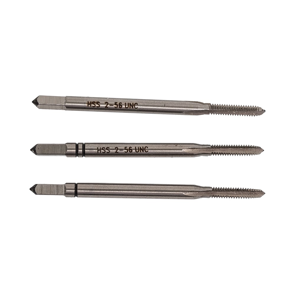 Изображение товара Комплект ручных метчиков Debever Machining Solutions UNC Nr. 2-56, HSS, DIN 351, ISO2 / 6H DB-350256