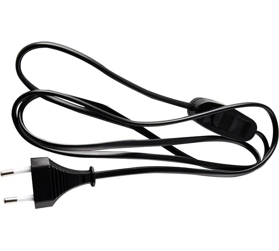 Изображение товара Сетевой шнур FERON с выключателем, 230V 1,9м черный, KF-HK-1- 51041