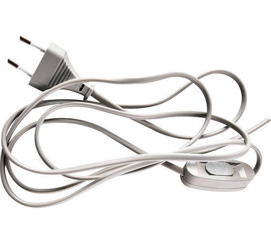 Изображение товара Сетевой шнур FERON с выключателем, 230V 1,9м серый, KF-HK-1- 51040