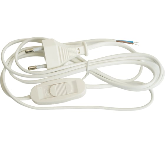 Изображение товара Сетевой шнур FERON с выключателем, 230V 1,9м белый, KF-HK-1- 51042