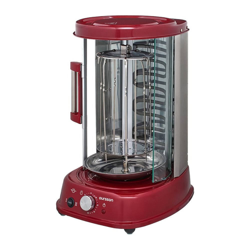 Изображение товара Электрическая шашлычница OURSSON VR1522B/DC темная вишня с 7 шампурами