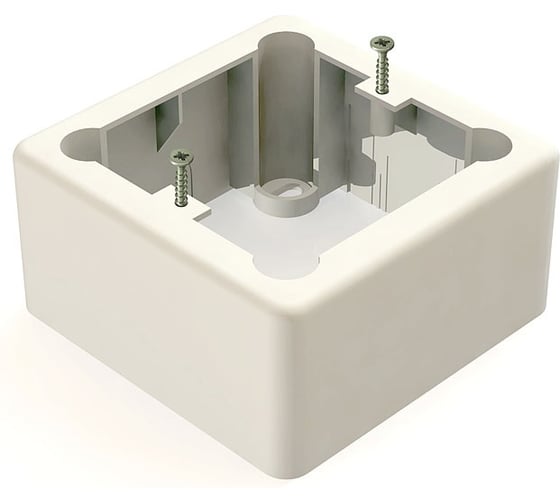 Изображение товара Установочная коробка GREENEL 1-местная 85х85х42 БЕЛАЯ GE40232-01