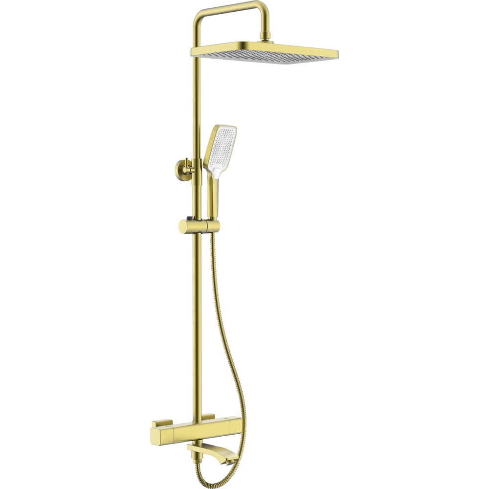 Изображение товара Душевая система RAGLO с термостатом и золотым сатиновым покрытием