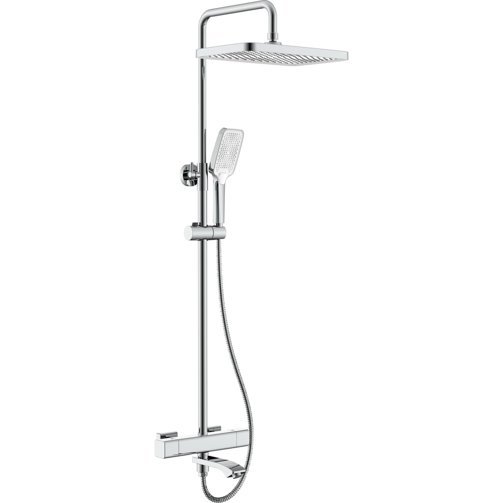 Изображение товара Современная душевая система RAGLO с термостатом хром 340х220 мм