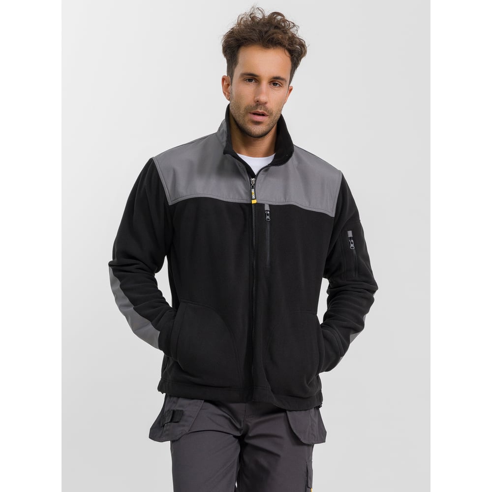 Изображение товара Флисовая куртка DOWELL черно-серая, размер S, унисекс, зима и межсезонье