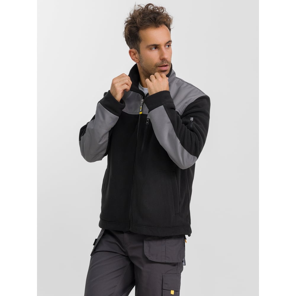 Изображение товара Флисовая куртка DOWELL чёрно-серая M 50 универсальная для повседневной носки