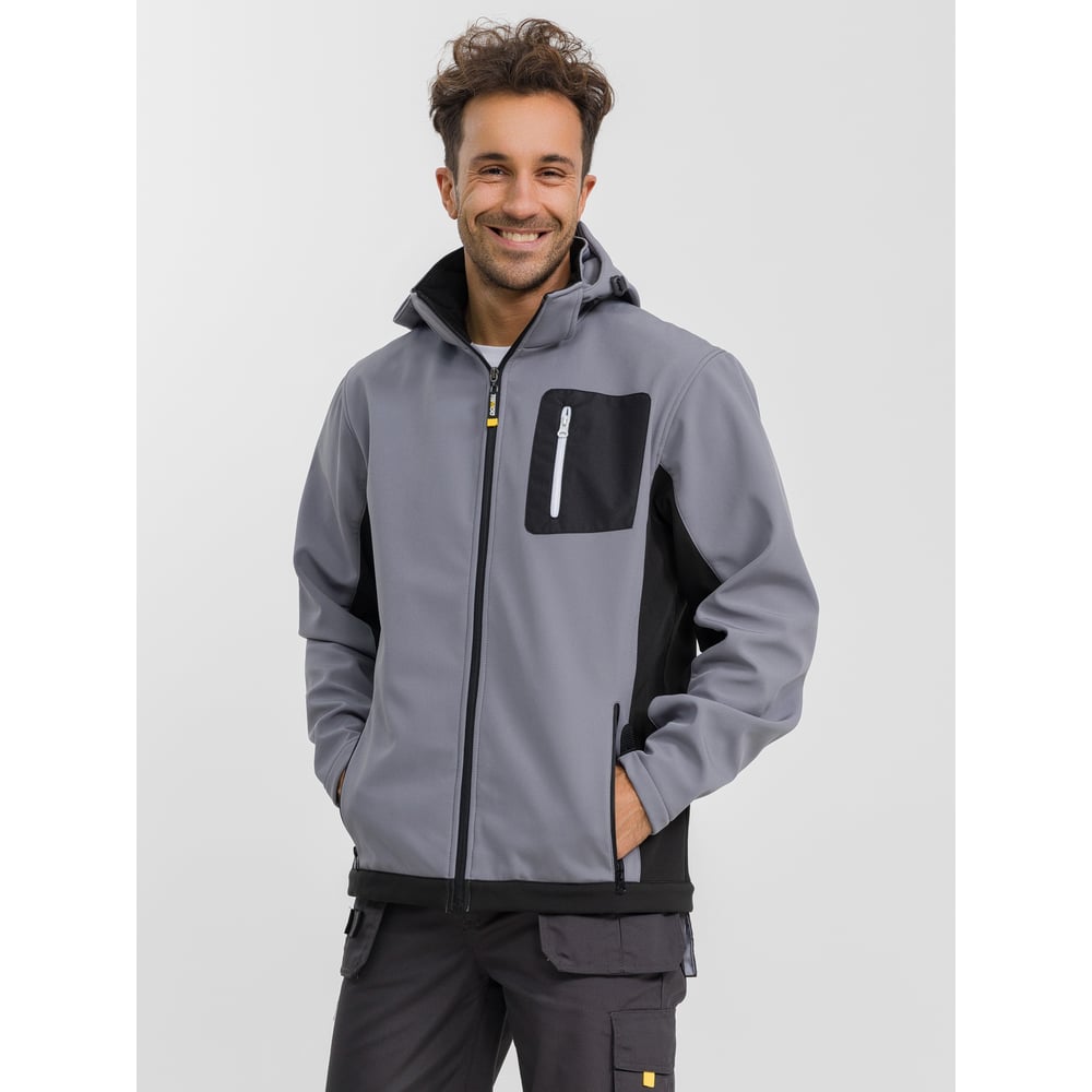 Изображение товара Куртка DOWELL Softshell серая с капюшоном, размер XXL D81480-XXL Изображение товара Куртка DOWELL Softshell серая с капюшоном, размер XXL D81480-XXL