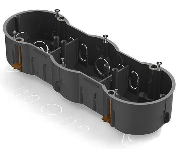 Изображение товара Установочная коробка GREENEL 3-местная 212х70х45мм для полых стен GE40024