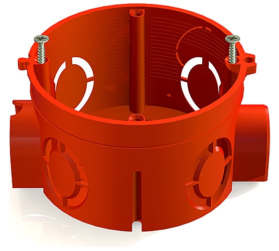 Изображение товара Установочная коробка Greenel D68х42 для кирпичных стен КРАСНАЯ 300шт/уп GE40010-06