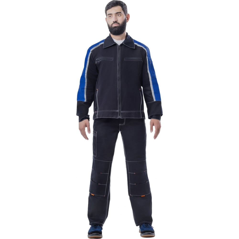 Изображение товара Костюм Факел Джет ткань саржа 320 г/м2 мужской рабочий двойка темно-синий