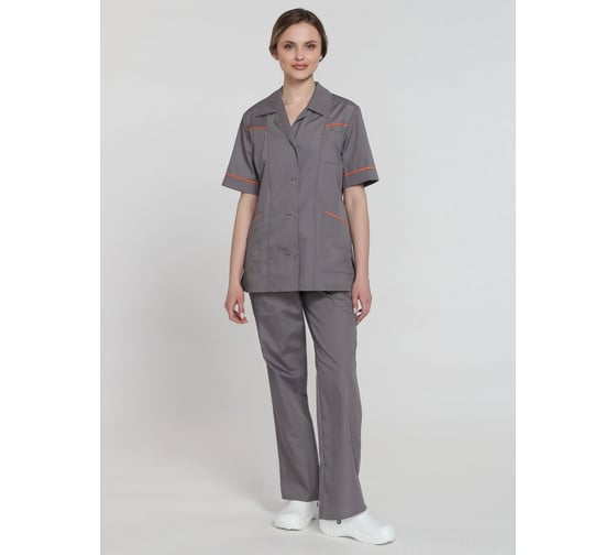 Изображение товара Женский костюм Факел Магнэль (ткань смесовая, 120) т.серый/оранжевый, 64-66; 170-176 87490977.014