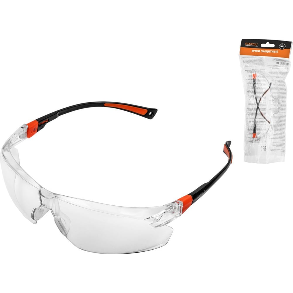Изображение товара Защитные открытые очки STARTUL О-28 ST7220-28 с панорамным стеклом белого цвета