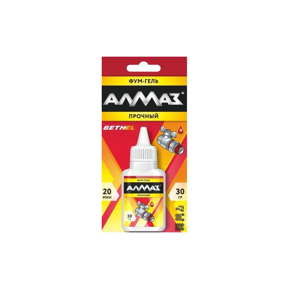 Изображение товара Фум-гель АЛМАЗ Алмаз прочный 30 г для металла водостойкий морозостойкий термостойкий
