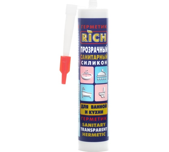 Изображение товара Санитарный силикон RICH прозрачный 113947