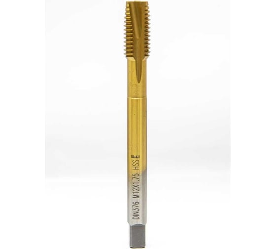 Изображение товара Метчик DAKSTOOLS М12x1.75 TIN HSS, ISO2, прямая канавка 13-12175