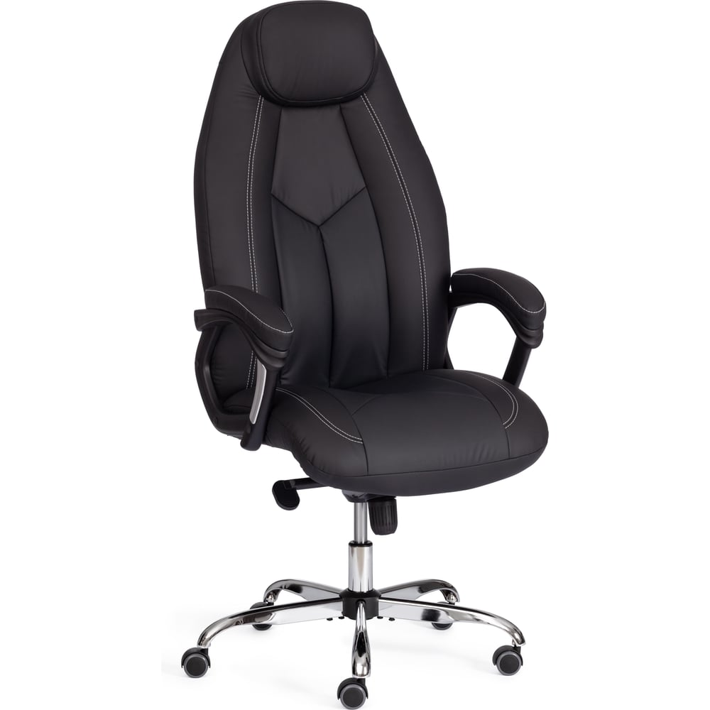 Изображение товара Офисное кресло TetChair BOSS Lux кожзам черное, регулируемое, современное
