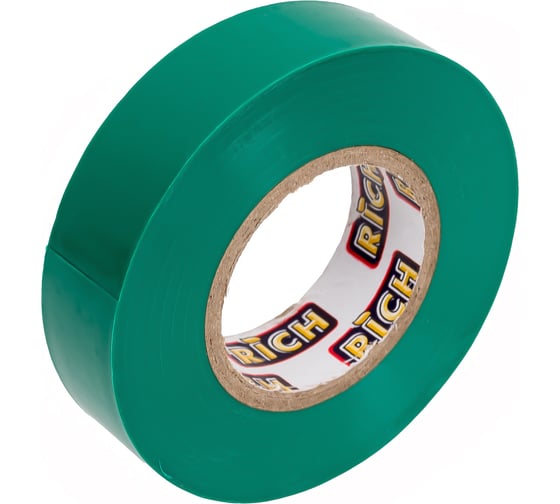Изображение товара Изолента RICH 19 мм, 20 м, зеленая 116110