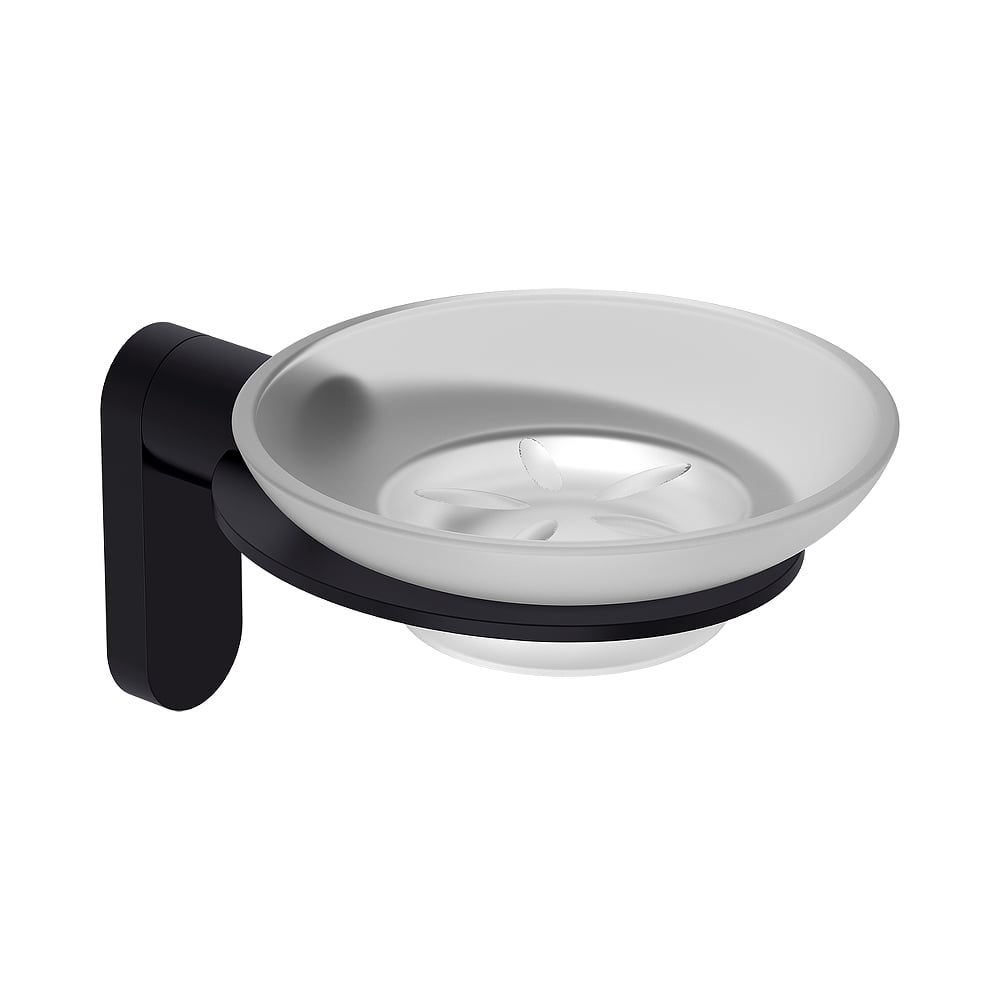 Изображение товара Держатель с мыльницей RAGLO черный R300.02.06 для ванной комнаты и кухни