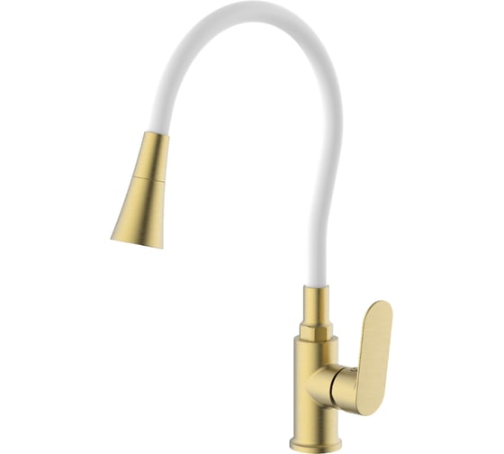 Изображение товара Смеситель для кухни SPLENKA золотой сатин/белый S41.43.03