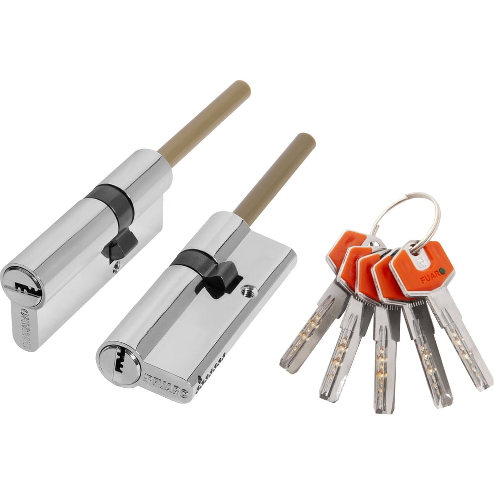 Изображение товара Цилиндр с термоштоком FUARO D-PROTERM507 80 мм 5 ключей хром