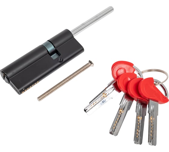 Изображение товара Цилиндровый механизм FUARO D-PRO5007 Tang 85 w/k 50+10+25 BL-24 черный, 5 ключей без вертушки 49755