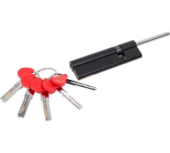 Изображение товара Цилиндровый механизм FUARO D-PRO5007 Tang 105 w/k 70+10+25 BL-24 черный, 5 ключей без вертушки 49749