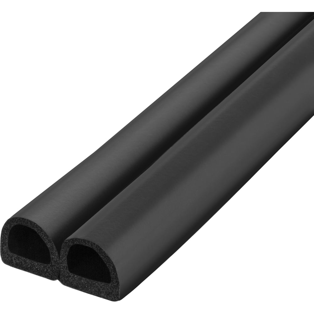 Изображение товара Уплотнитель без клеевой основы FUARO D-14,2x12,7 мм черный 120 м для окон и дверей