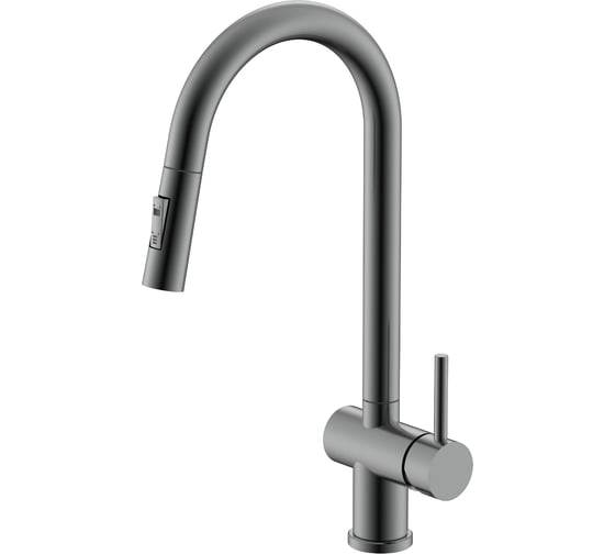 Изображение товара Смеситель для кухни SPLENKA с выдвижным изливом, графит S204.49.09
