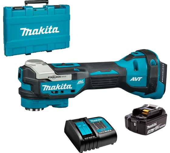 Изображение товара Мультифункциональный аккумуляторный инструмент Makita 18В, LXT DTM52SFK