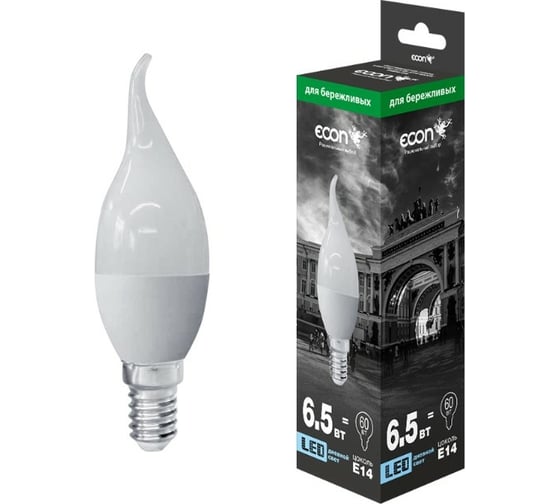 Изображение товара Светодиодная лампа ECON LED CNT 6,5Вт E14 4200K BW35 ES 7765010