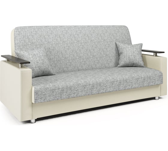 Изображение товара Диван-книжка Шарм Мелодия ДП №2 140 шенил серый и экокожа беж 33070557