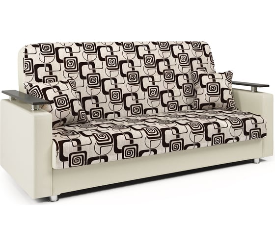 Изображение товара Диван-книжка Шарм Мелодия ДП №2 140 шенилл ромб и экокожа беж 104210029