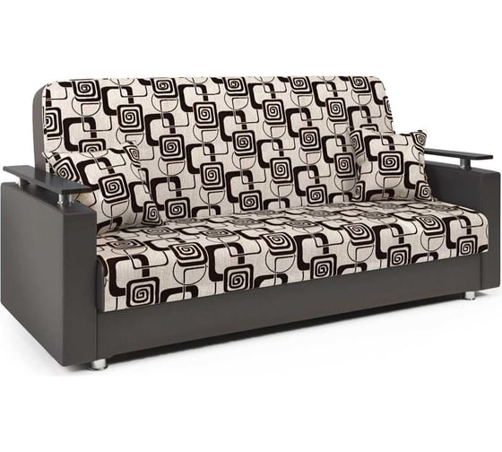 Изображение товара Диван-книжка Шарм Мелодия ДП №2 140 шенилл ромб и экокожа шоколад 104210030