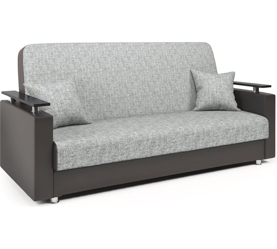 Изображение товара Диван-книжка Шарм Мелодия ДП №2 140 шенилл серый и экокожа шоколад 104210031