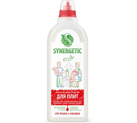 Изображение товара Чистящий гель для кухонных плит и поверхностей SYNERGETIC 1 л 4623720845186 106100 106100/8