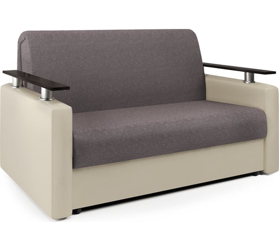 Изображение товара Диван-кровать Шарм 120 рогожка латте и экокожа беж 33070329