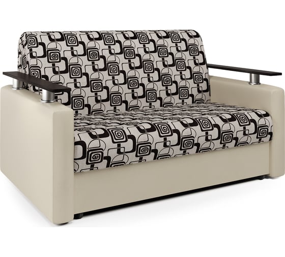 Изображение товара Диван-кровать Шарм 120 экокожа беж и ромб 33070015