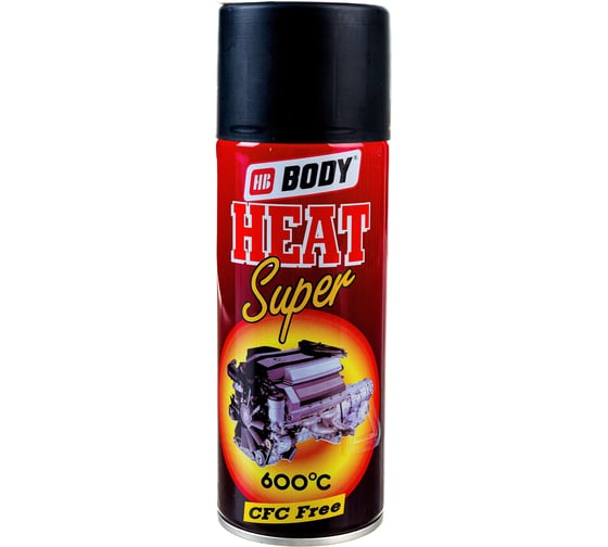 Изображение товара Аэрозольная краска HB BODY Т*420 температуростойкая, черная, 0.4 л 5120200000