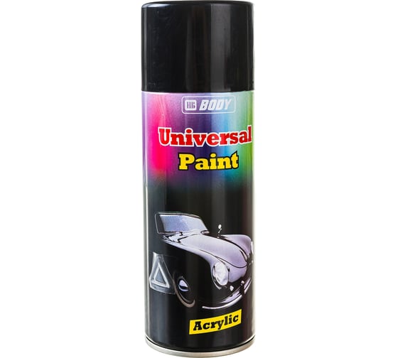 Изображение товара Аэрозольная краска HB BODY черный глянцевый, 0.4 л 5000200010