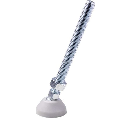 Изображение товара Регулируемая опора серая Алтервиа M12x125 до 800 кг, нержавеющая сталь, упаковка 4 штуки A00021.2204012125.4