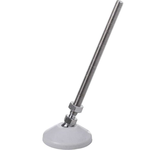 Изображение товара Регулируемая опора серая Алтервиа M10x150 до 500 кг, нержавеющая сталь, упаковка 4 штуки A00021.2206010150.4