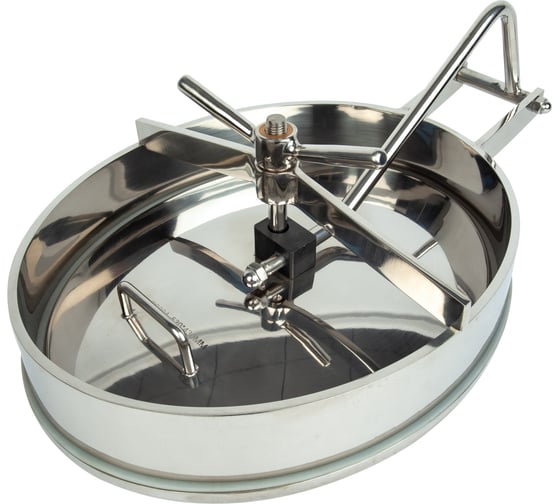 Изображение товара Люк овальный ТПК «Московия» 530x430x75 мм, давление до 3 бар, уплотнение силикон, AISI304 ЛО-530сил