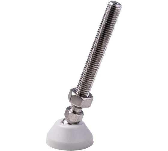 Изображение товара Регулируемая опора серая Алтервиа M12x100 до 800 кг, нержавеющая сталь, упаковка 4 штуки A00021.2204012100.4