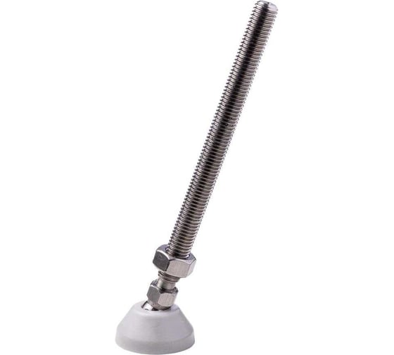 Изображение товара Регулируемая опора серая Алтервиа M12x150 до 800 кг, нержавеющая сталь, упаковка 4 штуки A00021.2204012150.4