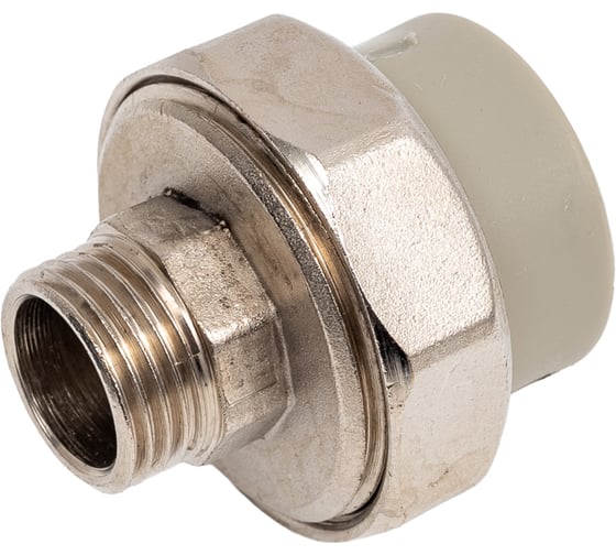 Изображение товара Муфта комбинированная RTP разъемная, американка, наружная резьба, D25х1/2 мм, серая 15809